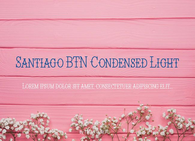 Santiago BTN Condensed Light example